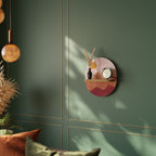 LUMINOUS SUNLIGHT Prateleira Oval Decorativa em Efeito Carvalho