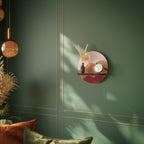 LUMINOUS SUNLIGHT Prateleira Redonda Decorativa em Acabamento Preto