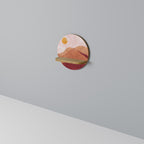 LUMINOUS SUNLIGHT Prateleira Redonda Decorativa em Efeito Carvalho