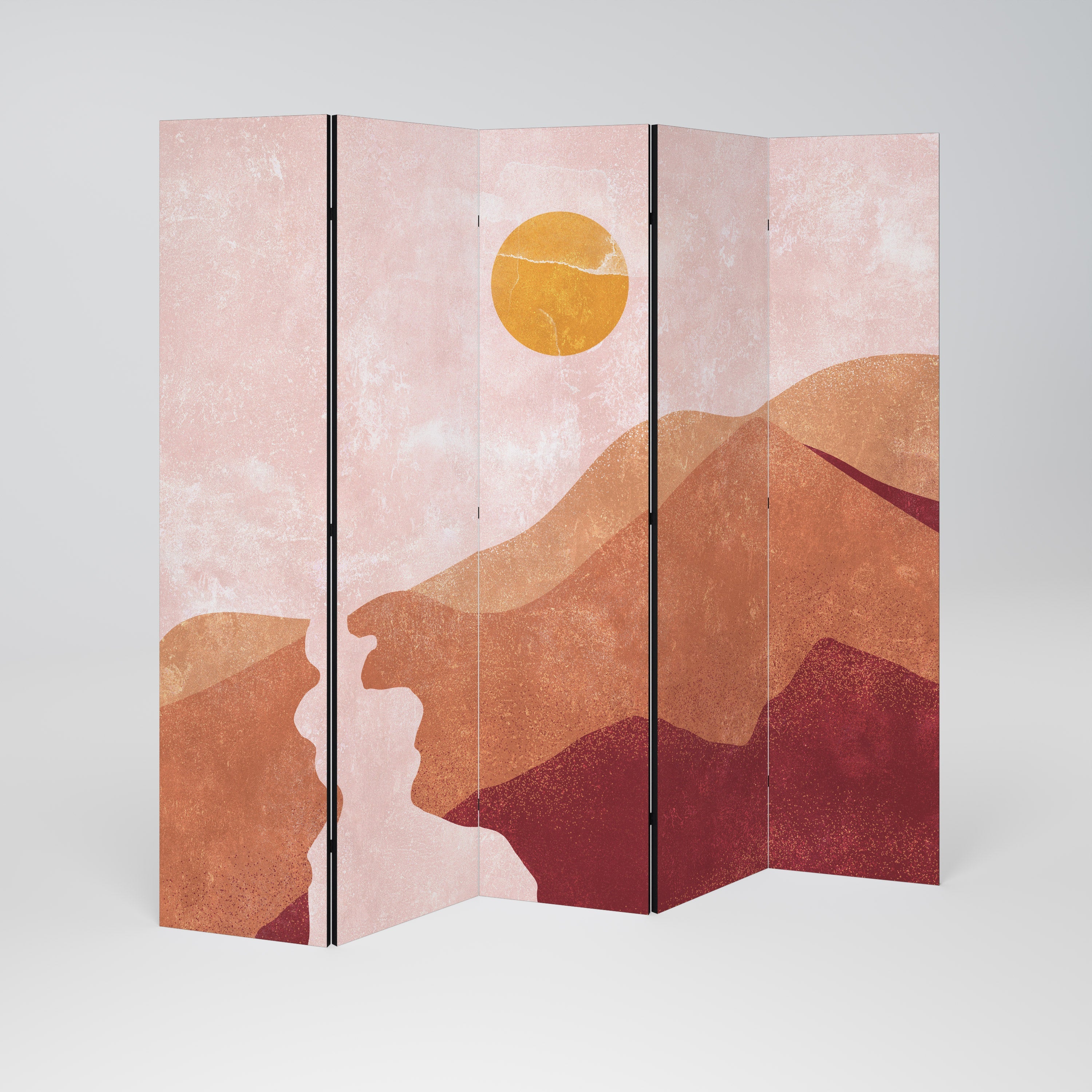 LUMINOUS SUNLIGHT Biombo Decorativo de 5 Painéis