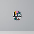 COOL STORY Prateleira Oval Decorativa em Acabamento Preto