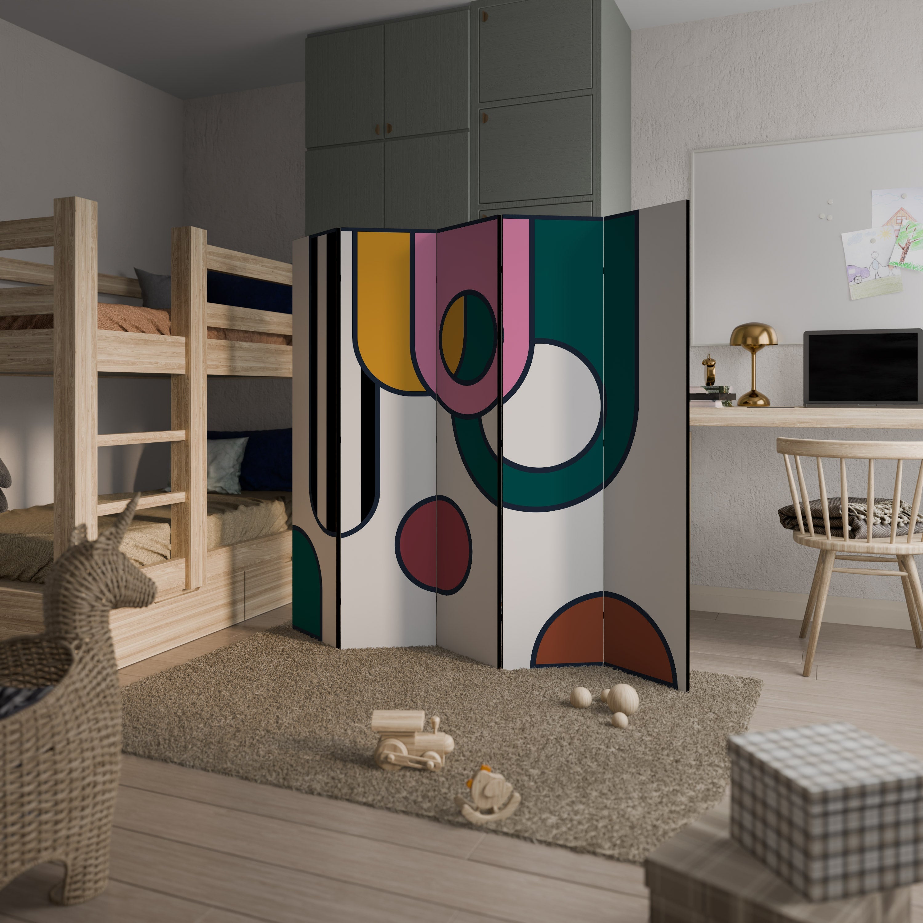 COOL STORY Biombo Decorativo de 5 Painéis