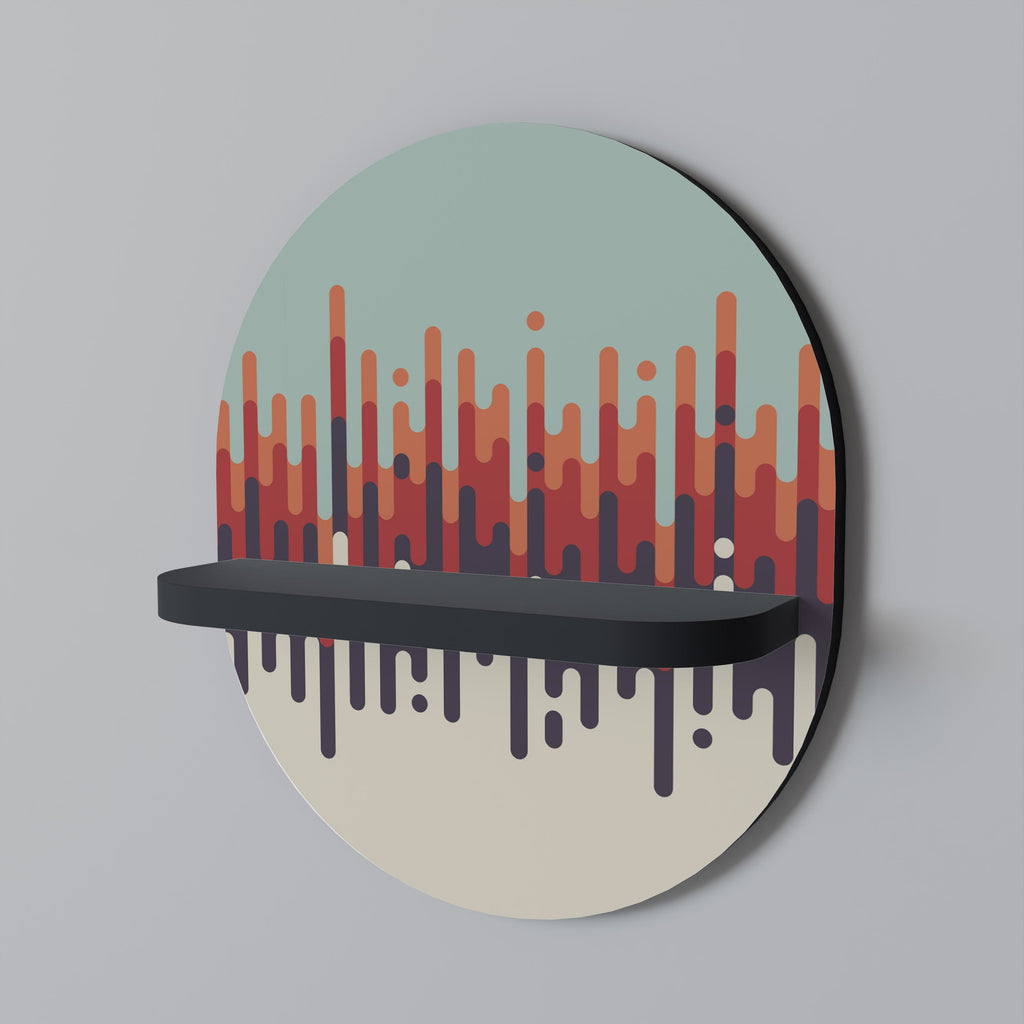 CHROMA CONTOURS Prateleira Oval Decorativa em Acabamento Preto