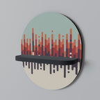 CHROMA CONTOURS Prateleira Oval Decorativa em Acabamento Preto