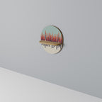 CHROMA CONTOURS Prateleira Oval Decorativa em Efeito Carvalho