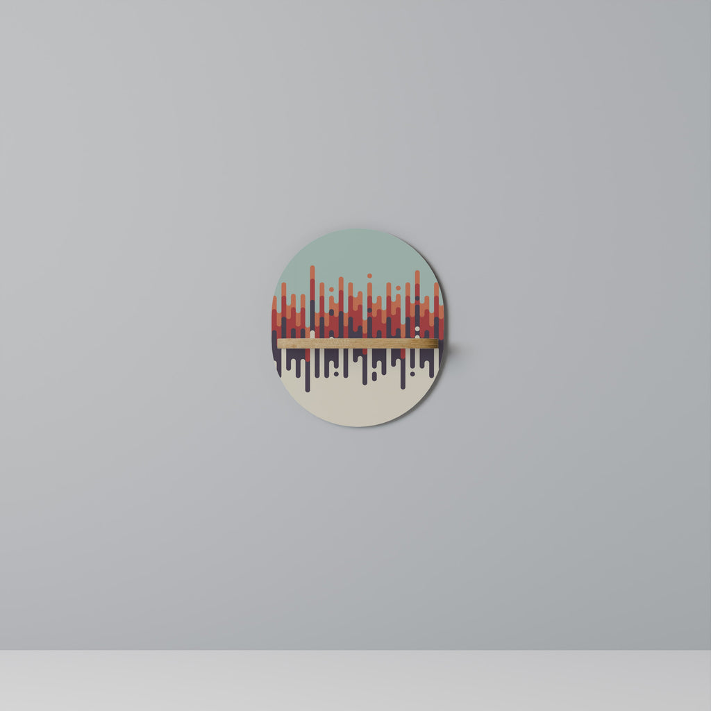 CHROMA CONTOURS Prateleira Oval Decorativa em Efeito Carvalho