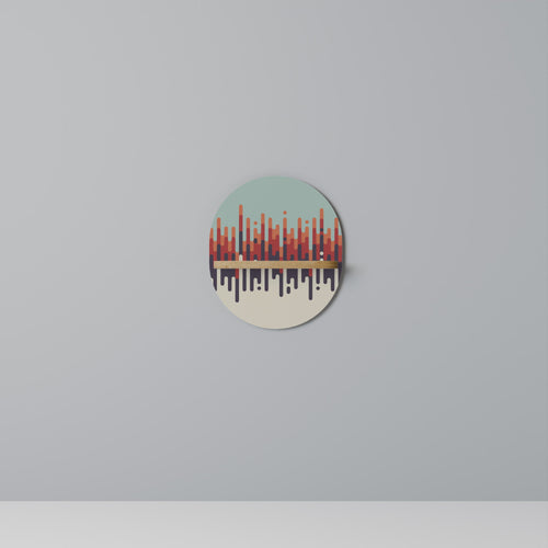 CHROMA CONTOURS Prateleira Oval Decorativa em Efeito Carvalho