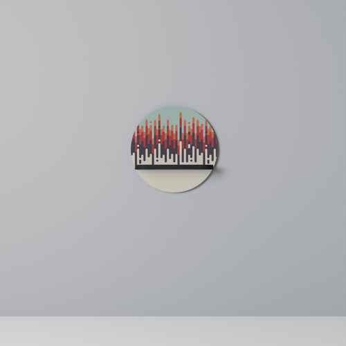 CHROMA CONTOURS Prateleira Redonda Decorativa em Acabamento Preto