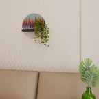 CHROMA CONTOURS Round Art Shelf In Black Finish