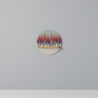 CHROMA CONTOURS Prateleira Redonda Decorativa em Efeito Carvalho