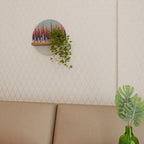 CHROMA CONTOURS Prateleira Redonda Decorativa em Efeito Carvalho