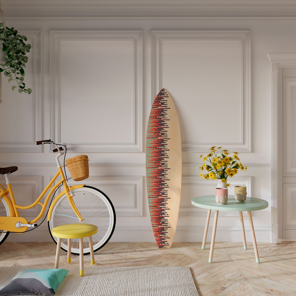 CHROMA CONTOURS Painel Decorativo Prancha de Surf