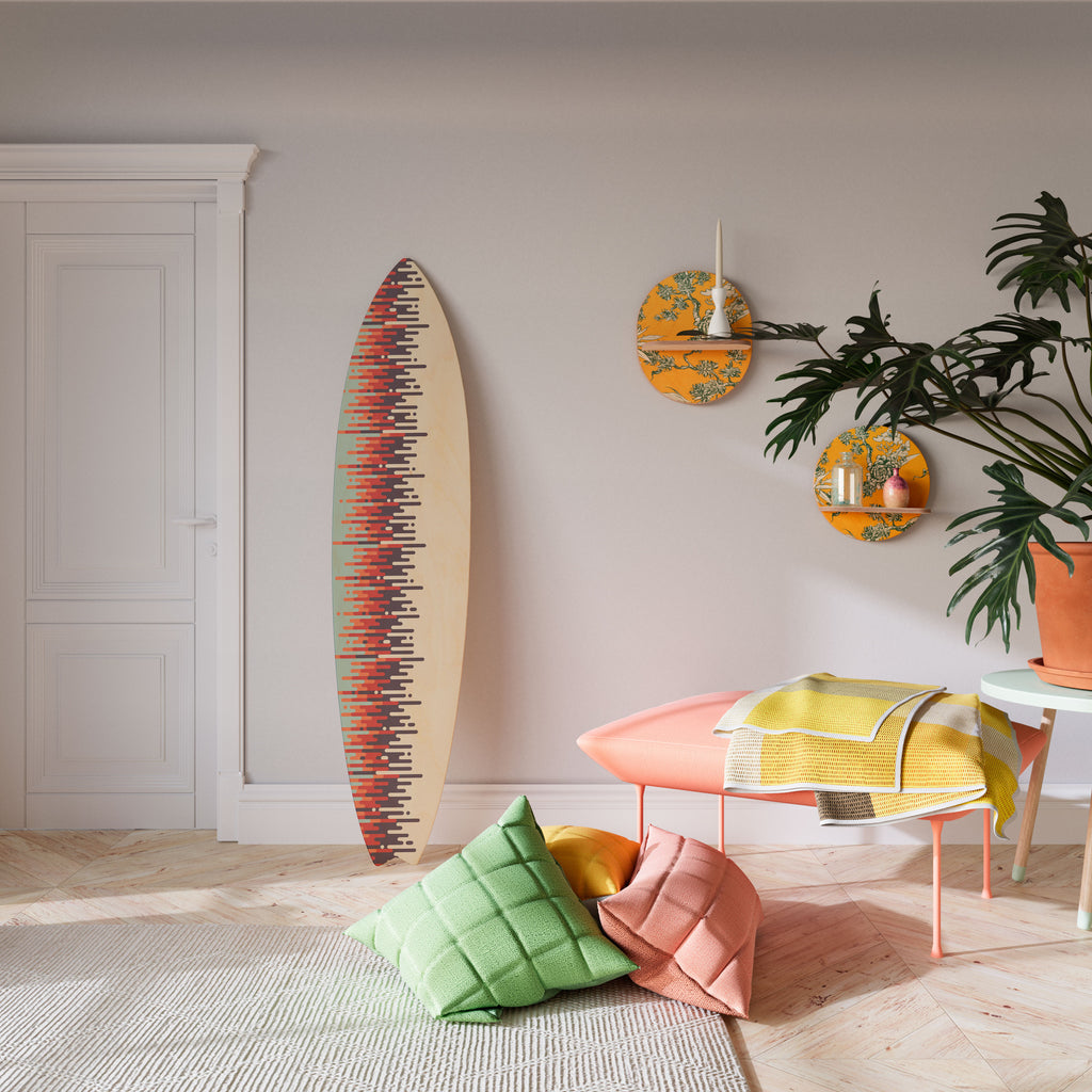 CHROMA CONTOURS Painel Decorativo Prancha de Surf