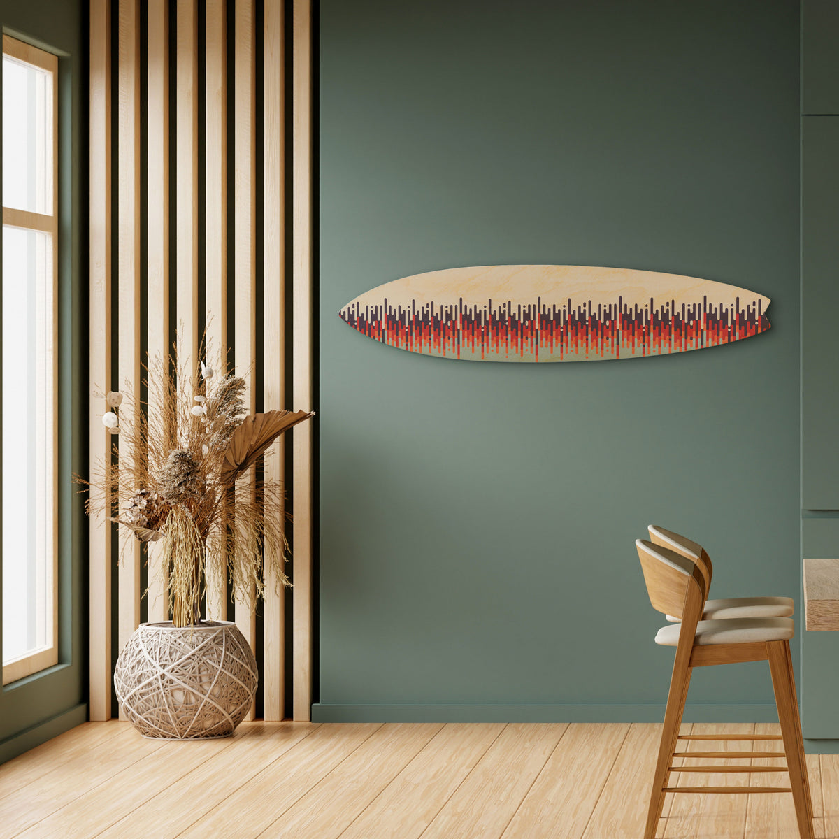 CHROMA CONTOURS Painel Decorativo Prancha de Surf