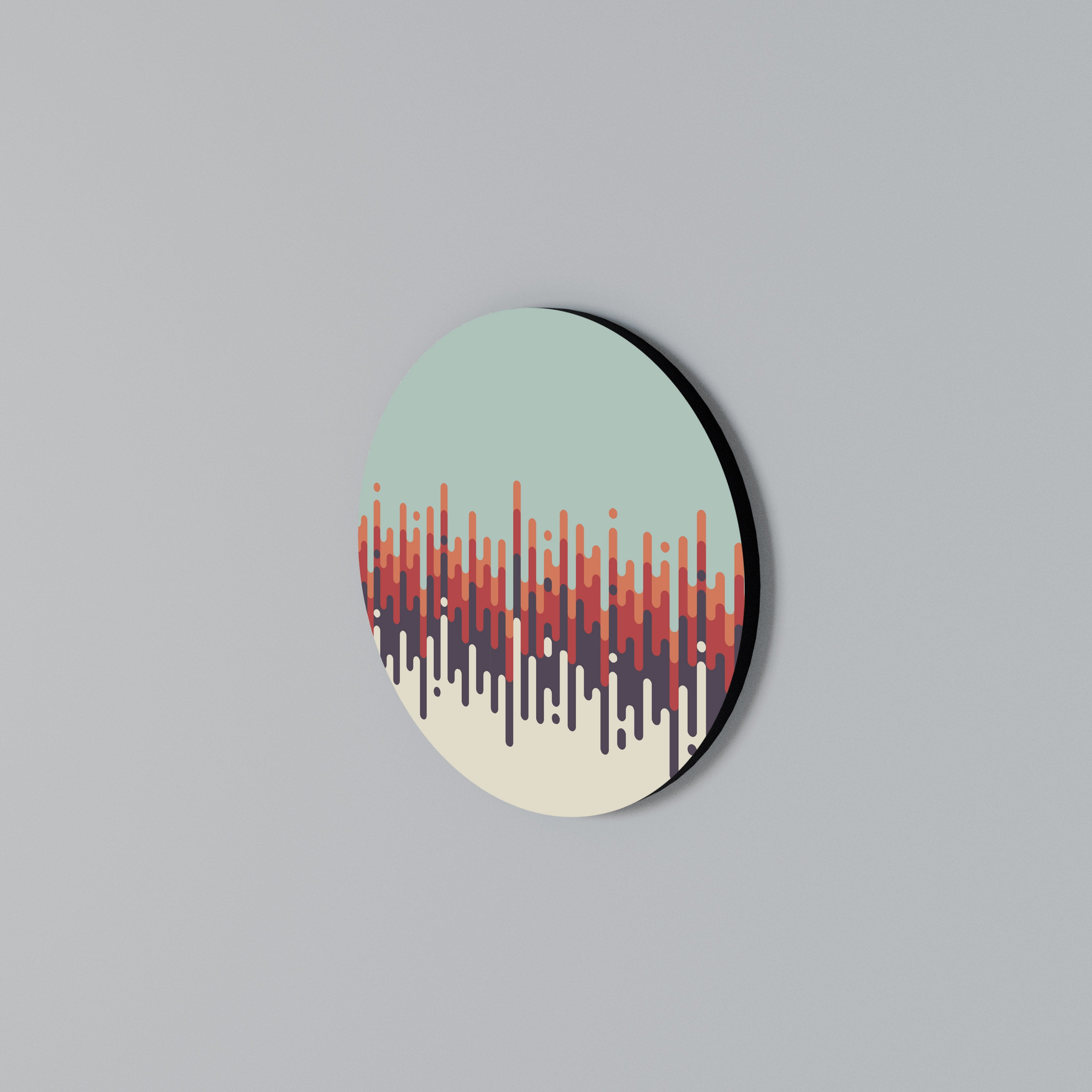 CHROMA CONTOURS Arte de Parede Redonda