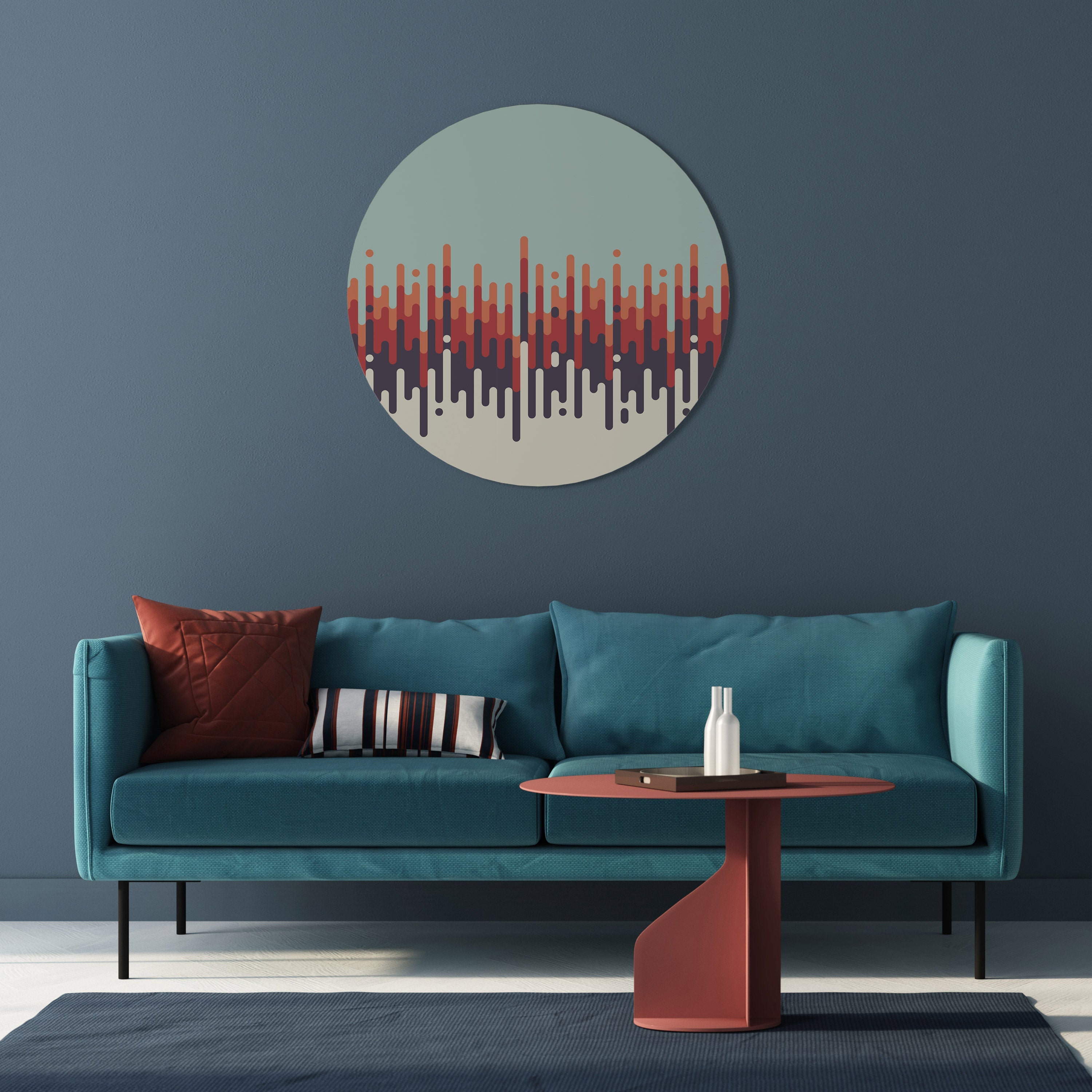 CHROMA CONTOURS Round Wall Art