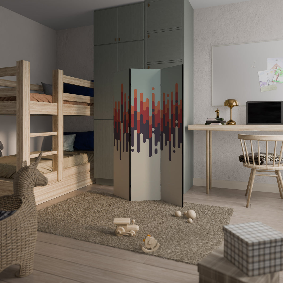 CHROMA CONTOURS 3-Panel Room Divider