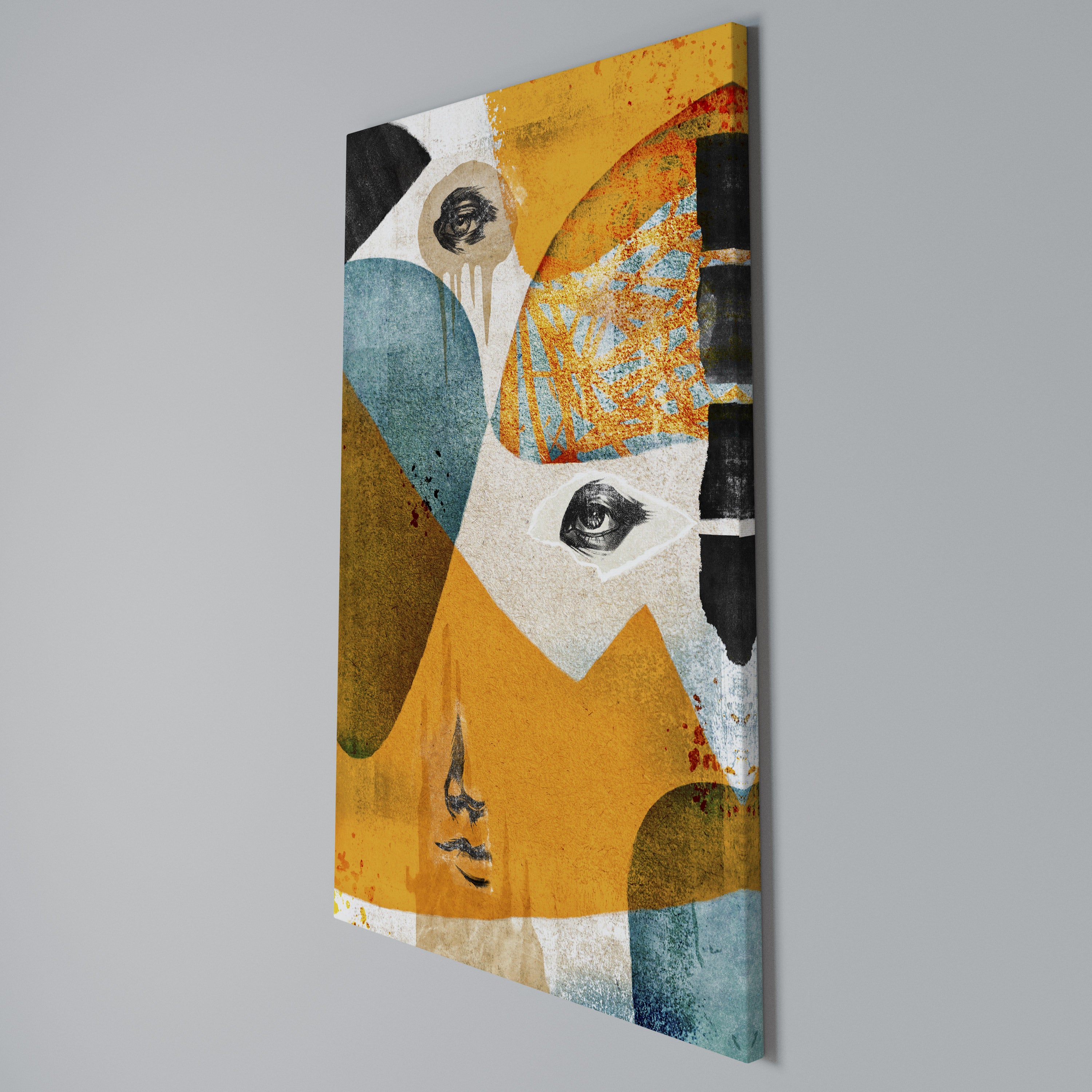ABSTRACT FACES Quadro em tela vertical