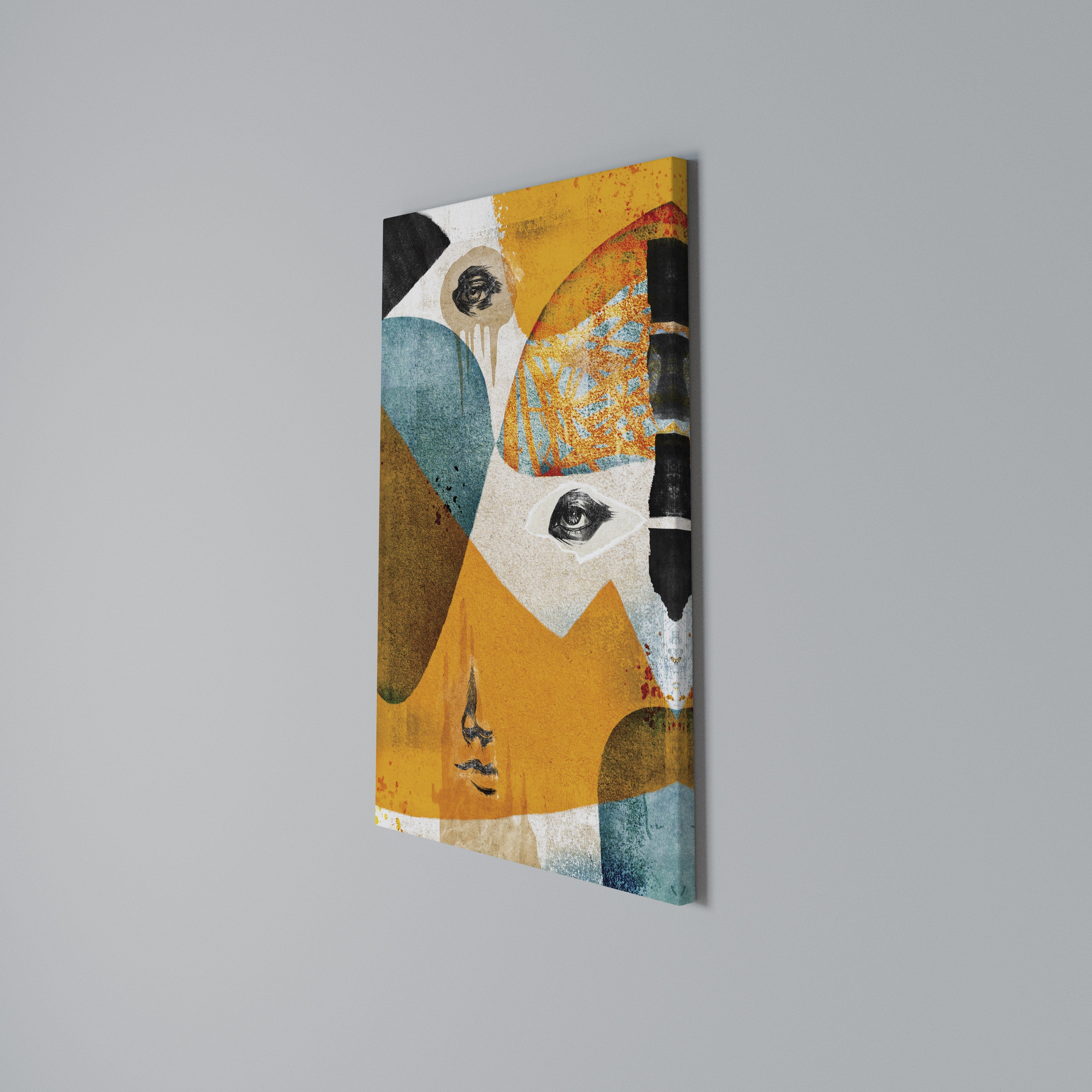 ABSTRACT FACES Quadro em tela vertical