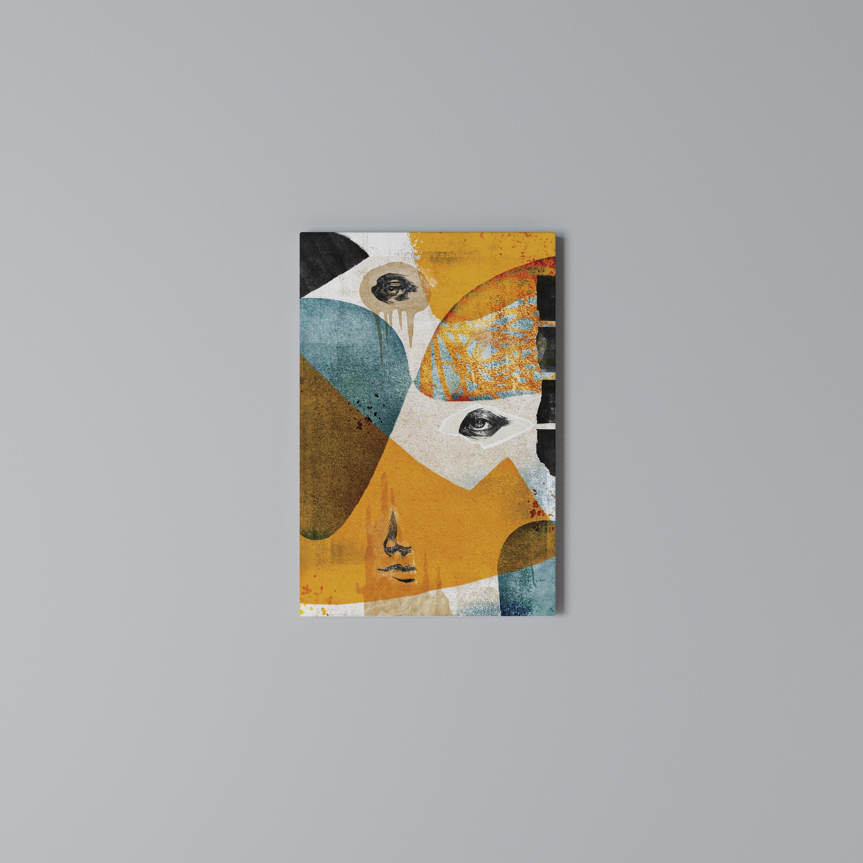 ABSTRACT FACES Quadro em tela vertical