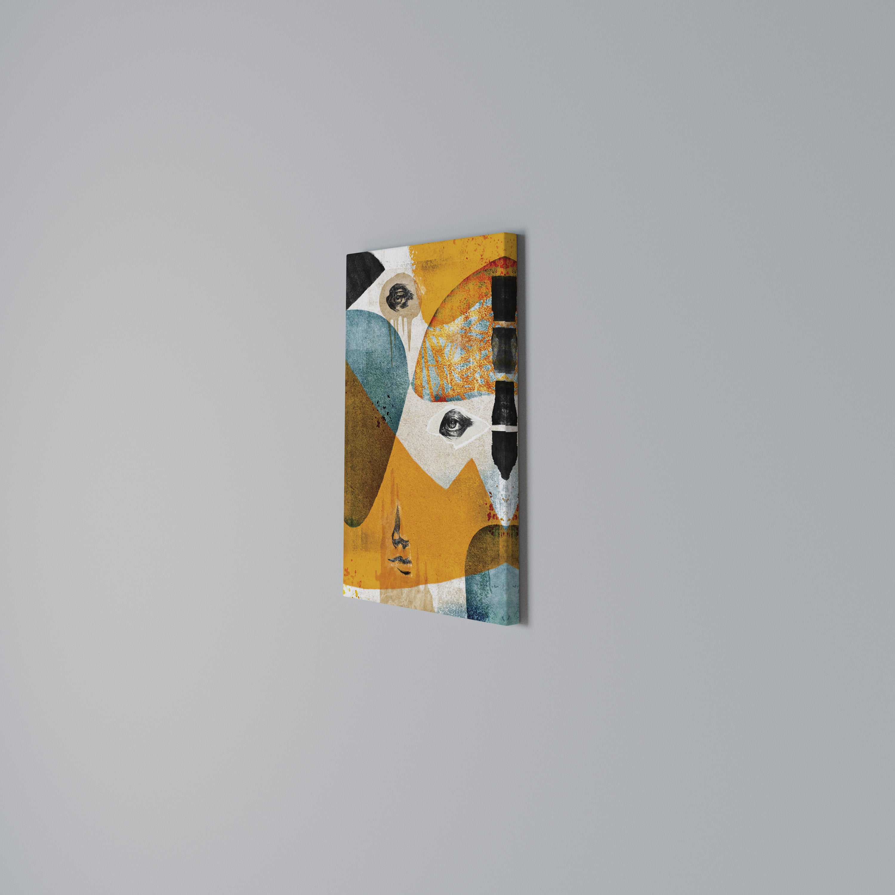 ABSTRACT FACES Quadro em tela vertical