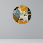 ABSTRACT FACES Quadro Redondo Decorativo