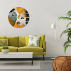 ABSTRACT FACES Quadro Redondo Decorativo