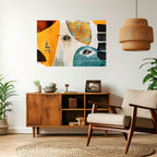 ABSTRACT FACES Poster Horizontal Autocolante