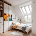 ABSTRACT FACES Poster Horizontal Autocolante