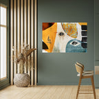 ABSTRACT FACES Poster Horizontal Autocolante