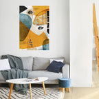 ABSTRACT FACES Poster Vertical Autocolante