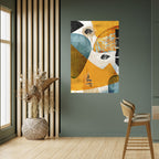 ABSTRACT FACES Poster Vertical Autocolante