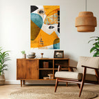 ABSTRACT FACES Poster Vertical Autocolante