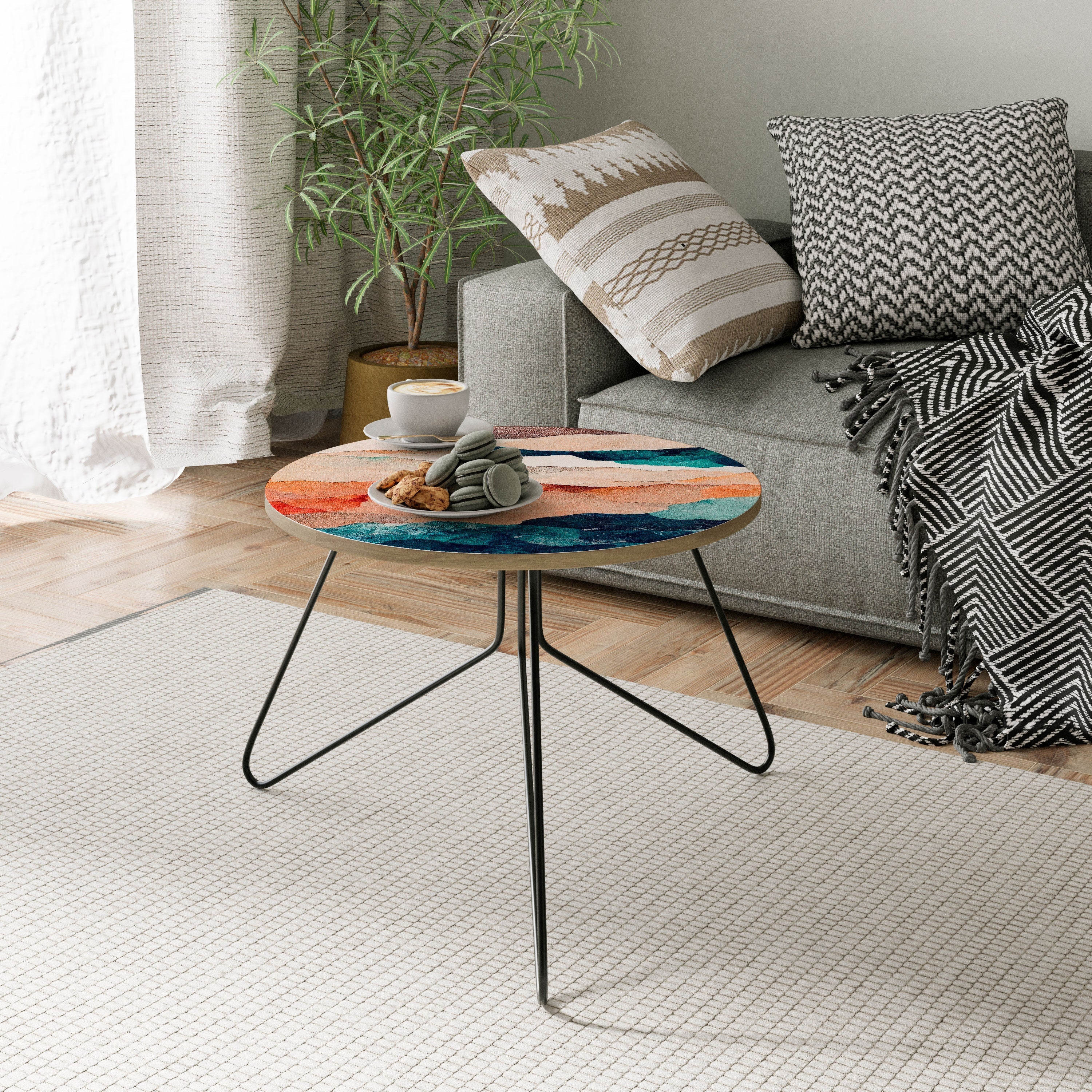 ABSTRACT LANDSCAPE Mesa de Centro 60