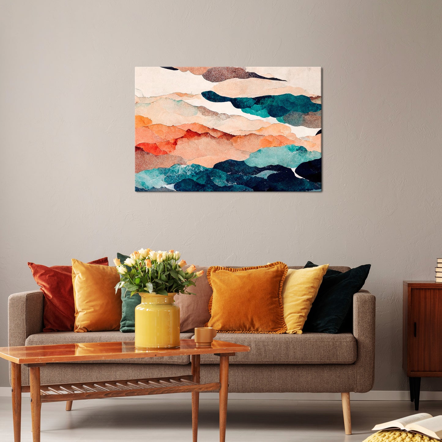 ABSTRACT LANDSCAPE Horizontal Canvas Print