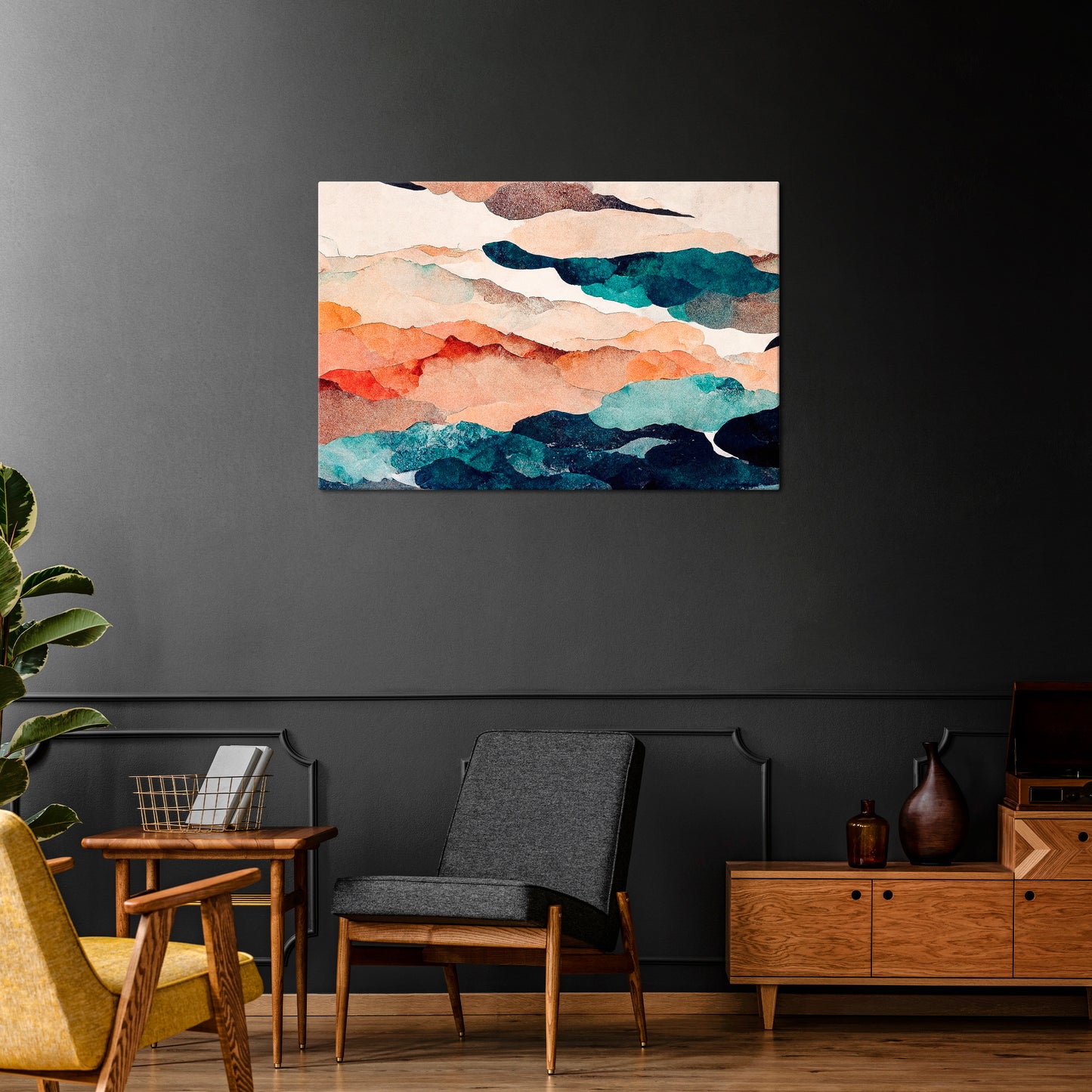 ABSTRACT LANDSCAPE Horizontal Canvas Print