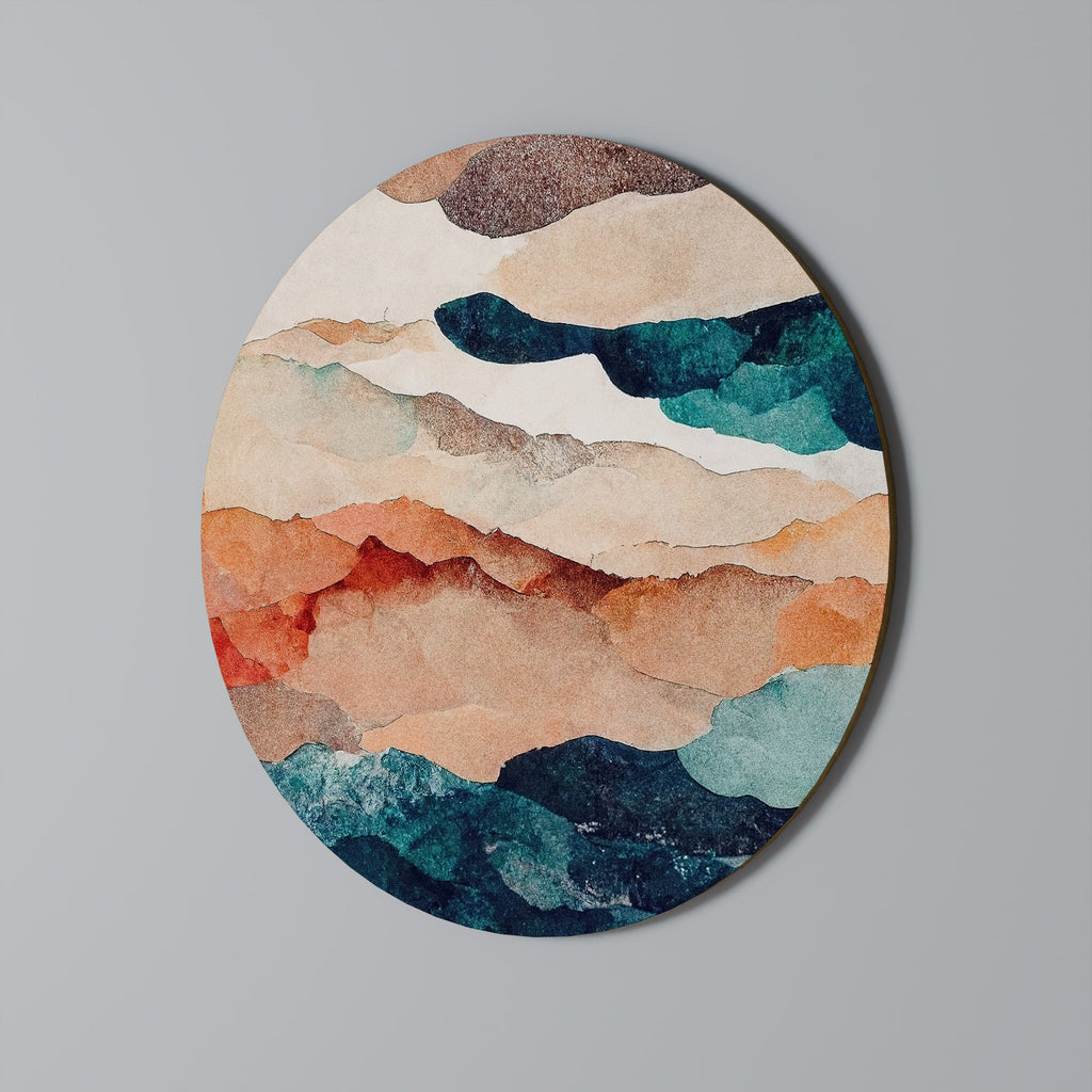 ABSTRACT LANDSCAPE Round Wall Art