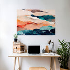 ABSTRACT LANDSCAPE Poster Horizontal Autocolante