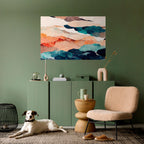 ABSTRACT LANDSCAPE Poster Horizontal Autocolante