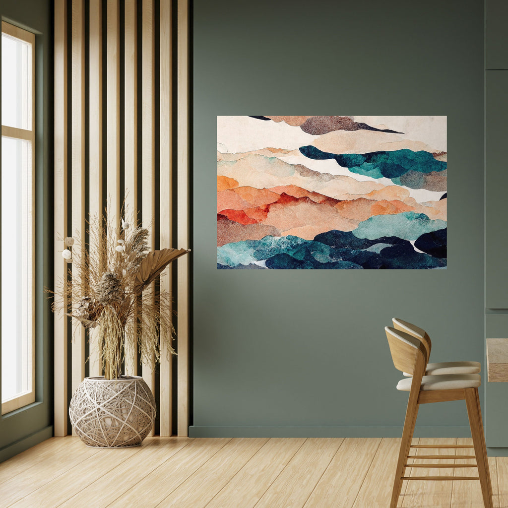ABSTRACT LANDSCAPE Poster Horizontal Autocolante