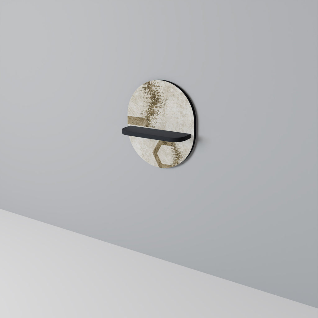 HEXAGONAL SHAPES Prateleira Oval Decorativa em Acabamento Preto