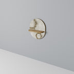 HEXAGONAL SHAPES Prateleira Oval Decorativa em Efeito Carvalho