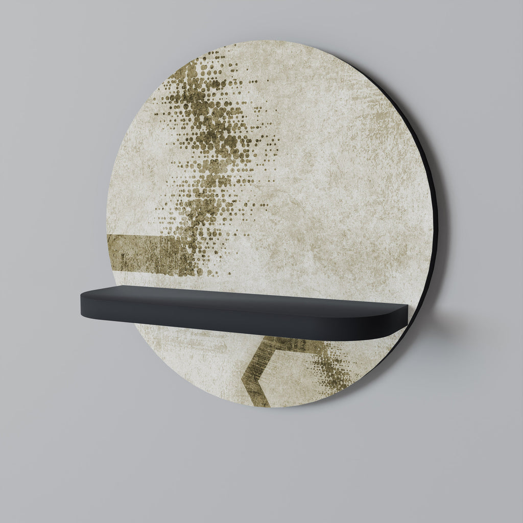 HEXAGONAL SHAPES Prateleira Redonda Decorativa em Acabamento Preto