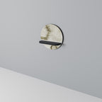 HEXAGONAL SHAPES Prateleira Redonda Decorativa em Acabamento Preto