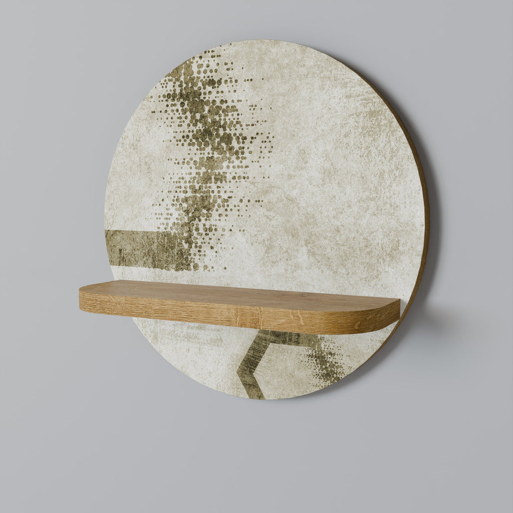 HEXAGONAL SHAPES Prateleira Redonda Decorativa em Efeito Carvalho