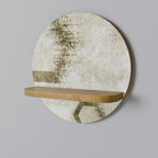 HEXAGONAL SHAPES Prateleira Redonda Decorativa em Efeito Carvalho