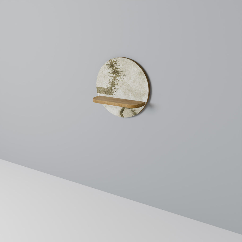 HEXAGONAL SHAPES Prateleira Redonda Decorativa em Efeito Carvalho