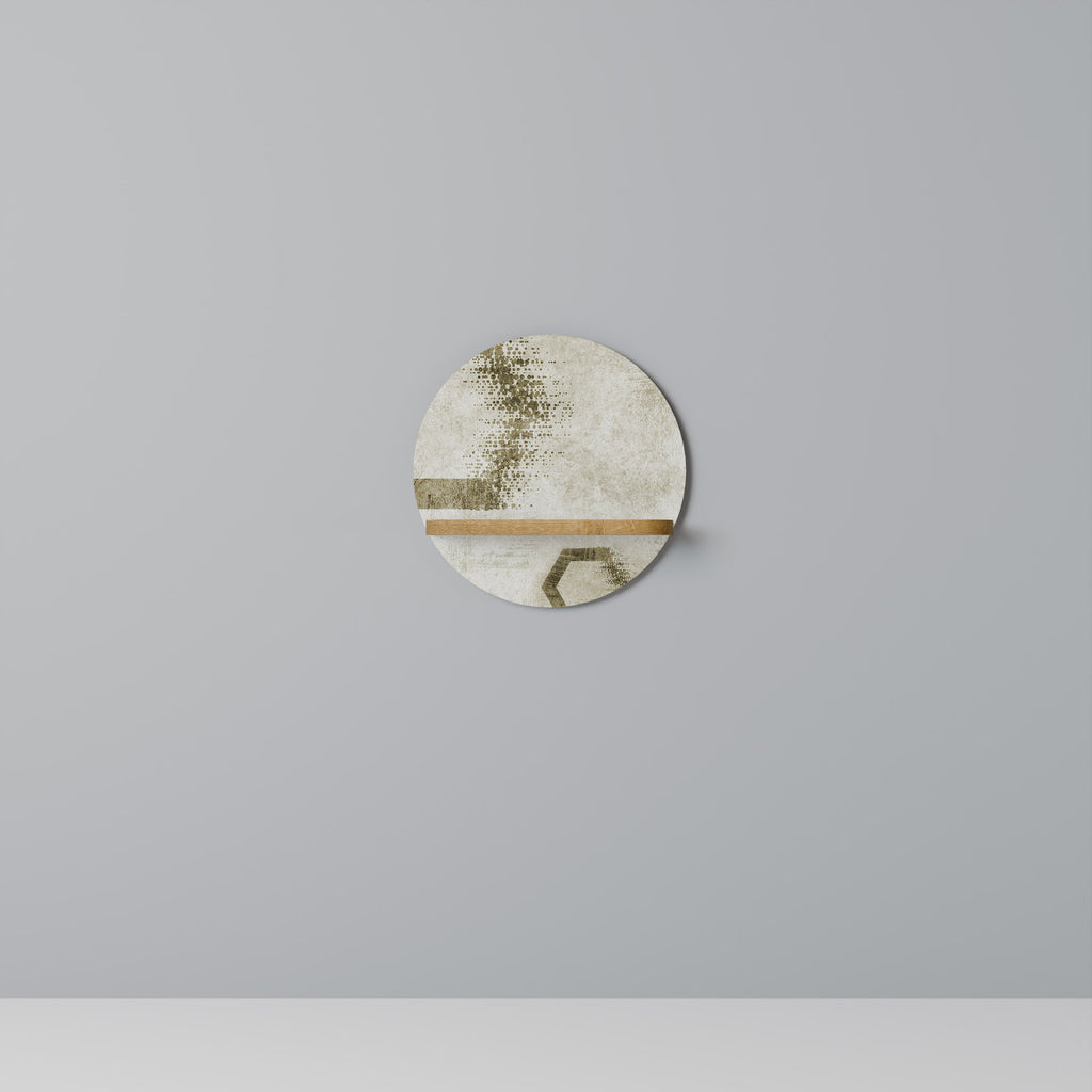 HEXAGONAL SHAPES Prateleira Redonda Decorativa em Efeito Carvalho