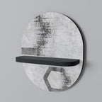 HEXAGONAL FIGURES Prateleira Oval Decorativa em Acabamento Preto