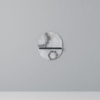 HEXAGONAL FIGURES Prateleira Oval Decorativa em Acabamento Preto